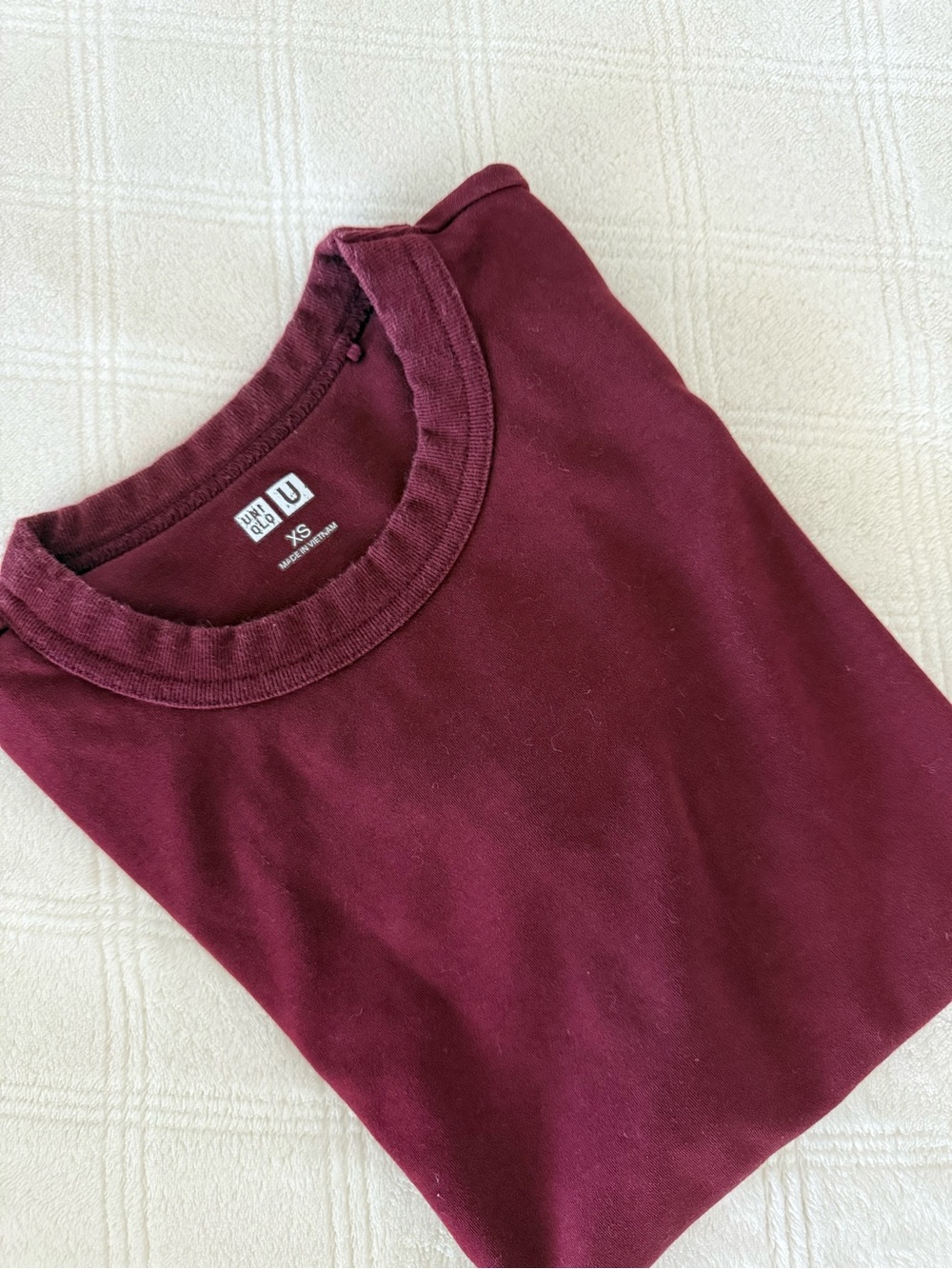 UNIQLO U Maroon Crewneck Tee